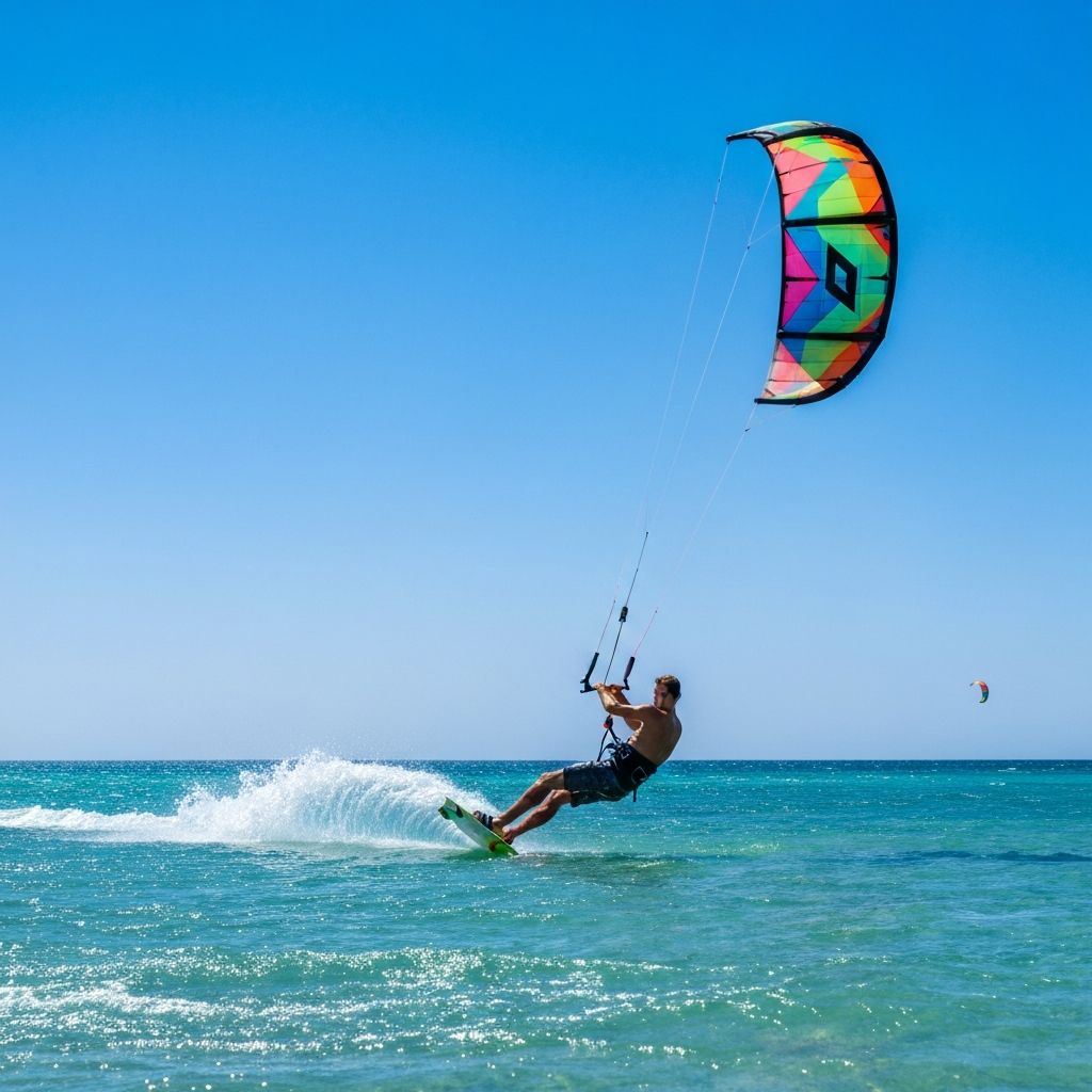 Kitesurf en la laguna de Dakhla